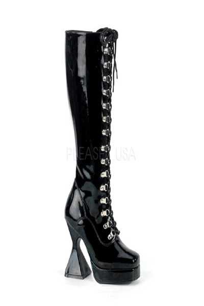 Black Goth Witch Fetish Boots