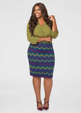 Chevron Sweater Skirt