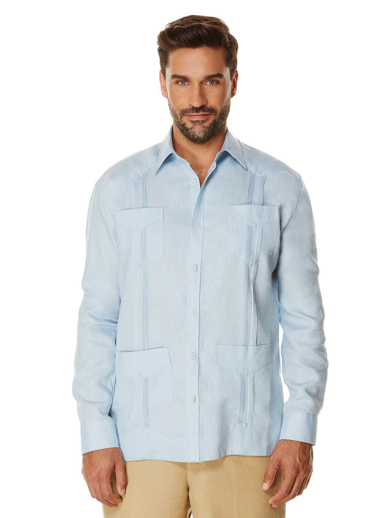 Cubavera 100% Linen Long Sleeve Classic Guayabera