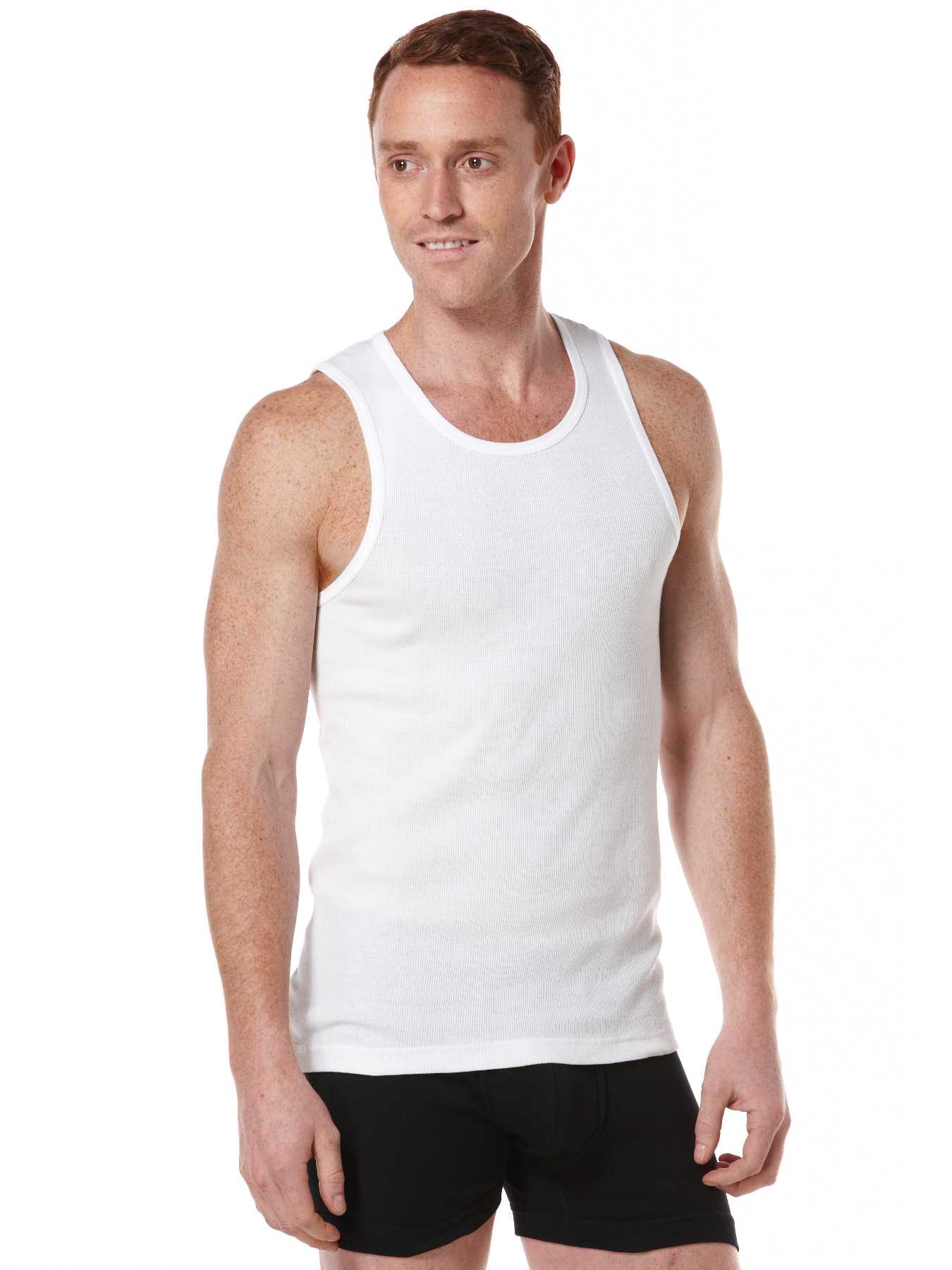 Perry Ellis Perry Ellis 3 Pack Ribbed Tank