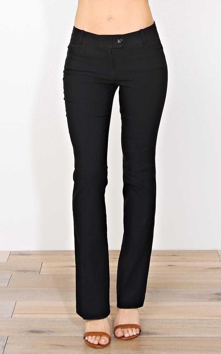 Take A Ten Woven Slacks - - Black in Size by Styles For Less