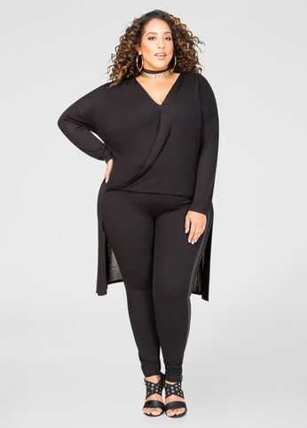 Twist Front Hi-Lo Duster Sweater