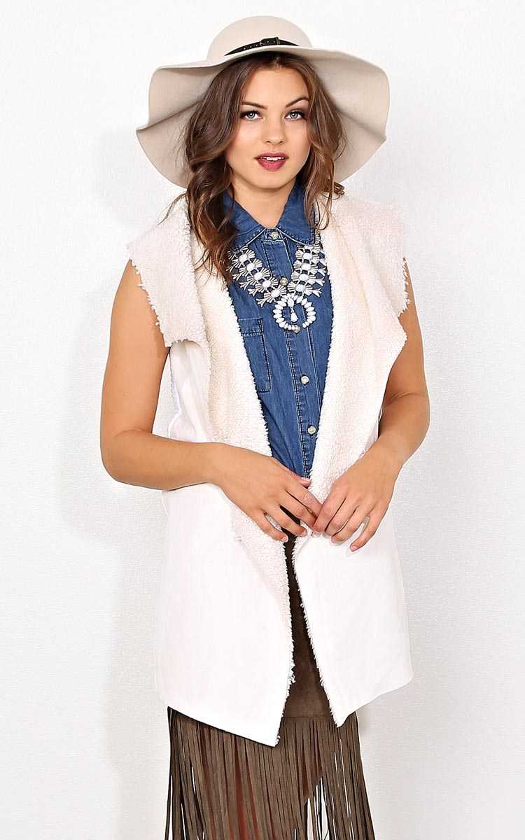 Audrey Suede Sweater Back Vest - XLGE - in Size X-Large by Styles For Less