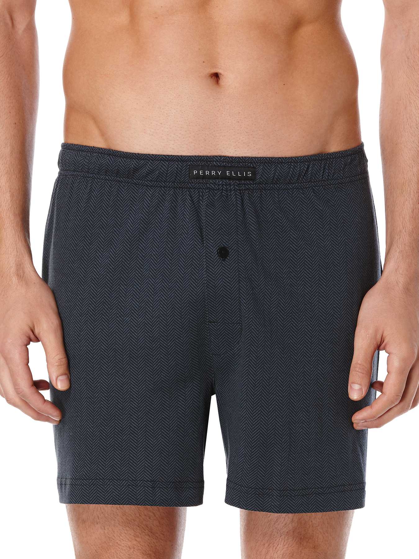 Perry Ellis Mini Chevron Knit Boxer Short