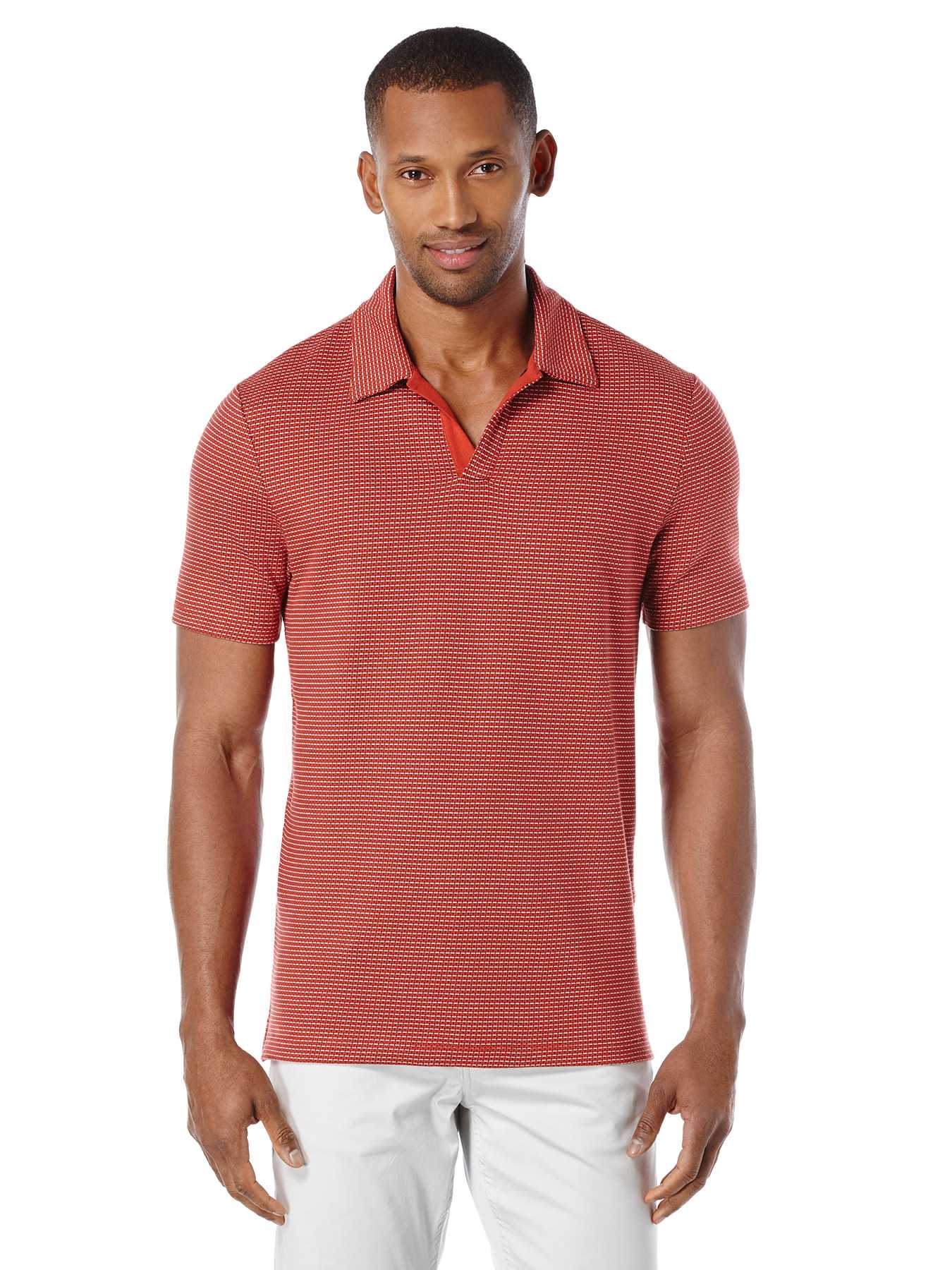 Perry Ellis Short Sleeve Jacquard Polo