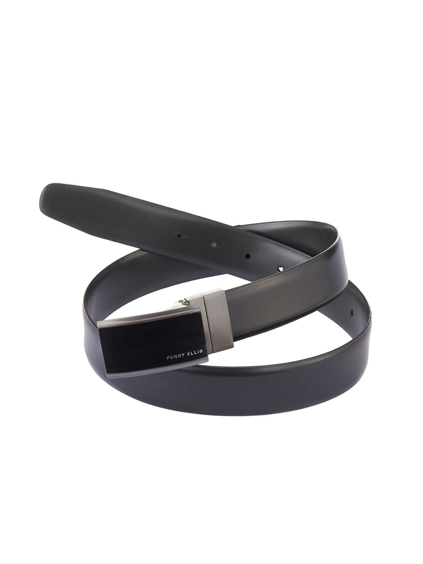Perry Ellis Blackout Leather Belt