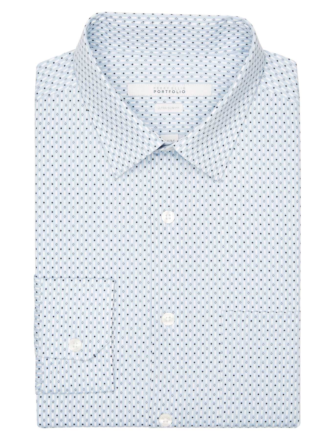 Perry Ellis Ultra Slim Circle Dot Dress Shirt