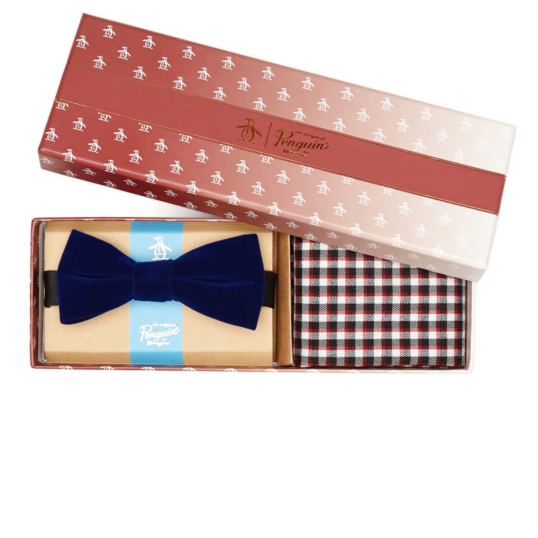 Original Penguin VELVET SOLID BOW TIE BOX SET