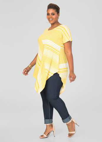 Asymmetrical Striped Tunic