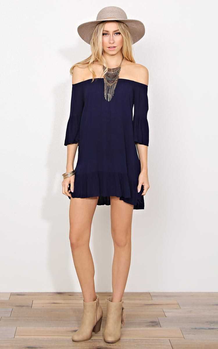 Navy My Girl Woven Dress - - Navy in Size by Styles For Less