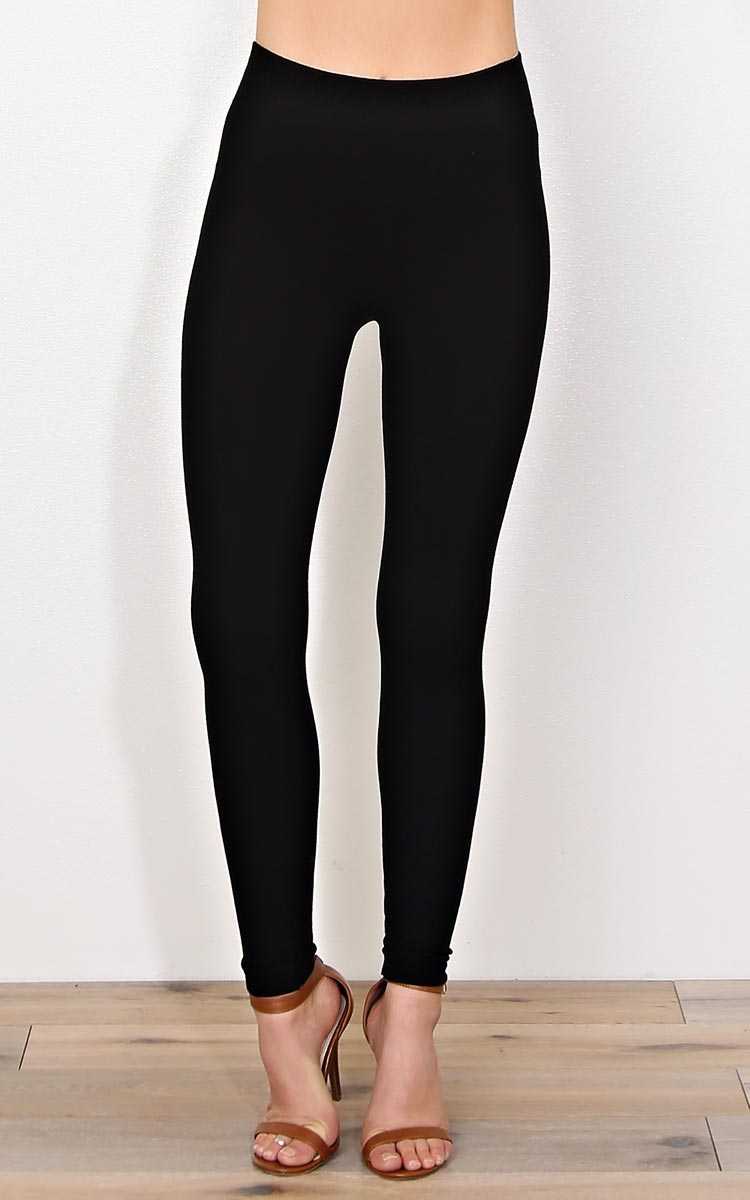 Black Sweater Knit Leggings - N/S - Black by Styles For Less