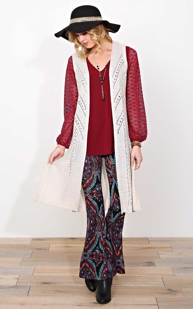 Amber Sweater Knit Vest - - Natural in Size by Styles For Less