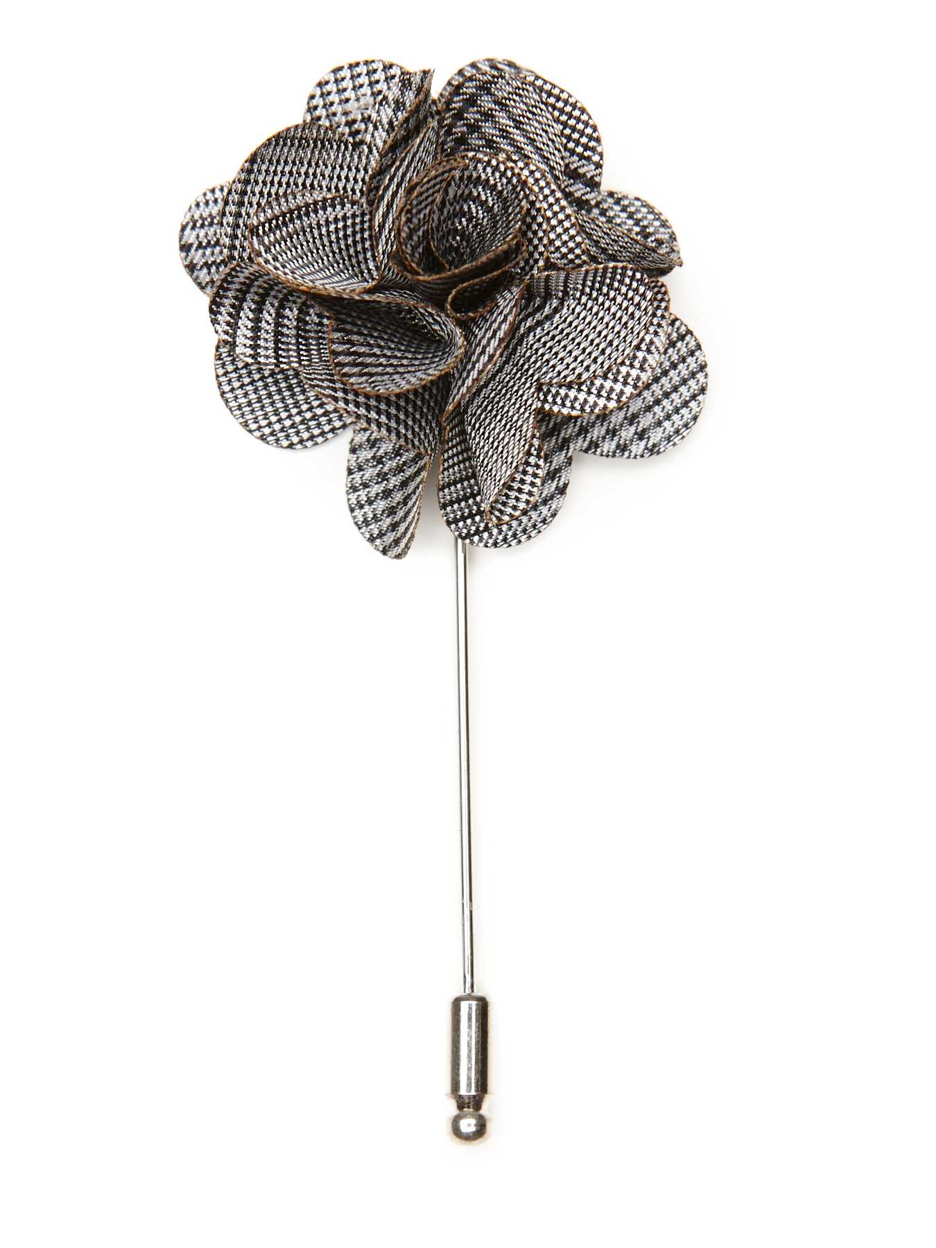 Perry Ellis Glen Plaid Flower Lapel
