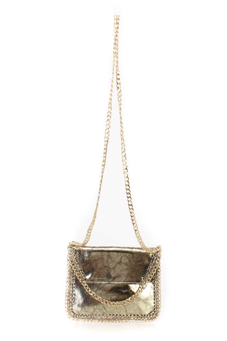 Gold Shimmer Fabric Handbag
