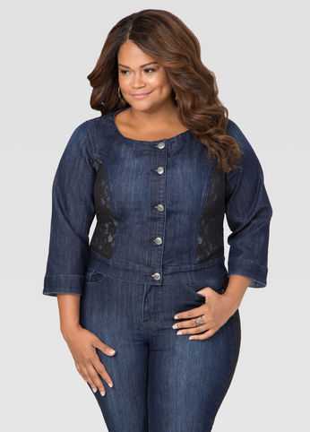 Floral Lace Jean Jacket