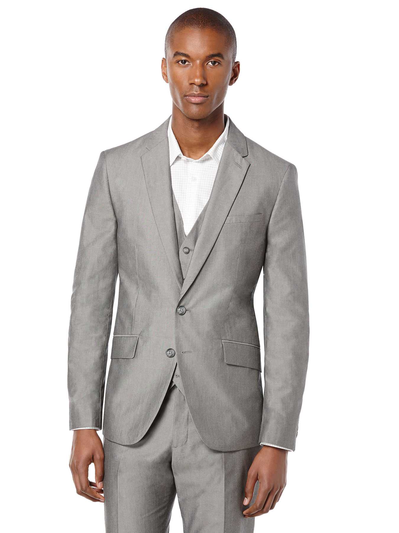 Perry Ellis Slim Fit Chambray Suit Jacket
