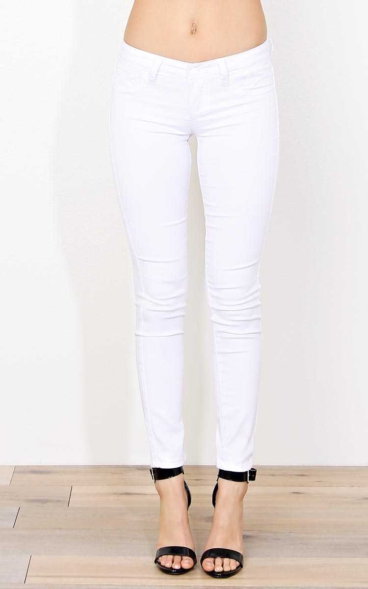 YMI White Super Soft Skinnies - White Denim in Size by Styles For Less