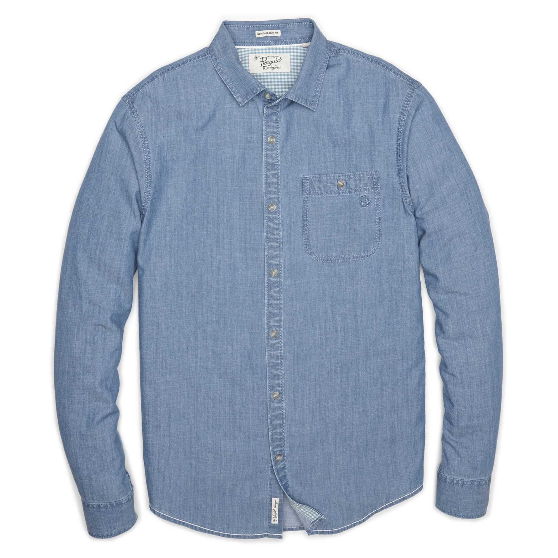 Original Penguin LIGHT WASH DENIM SHIRT