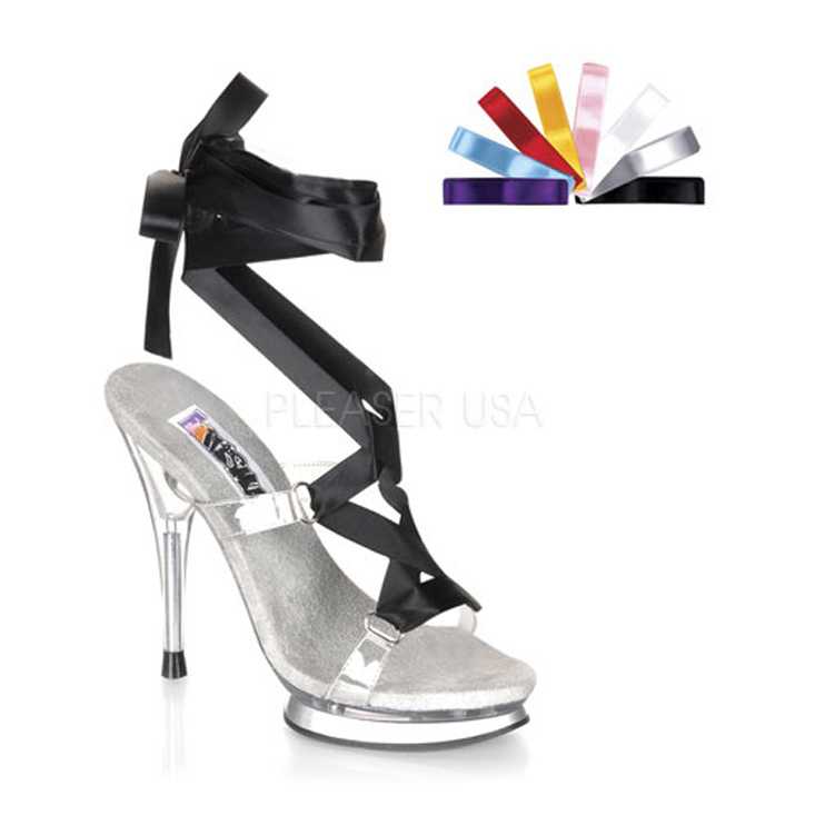 Clear Interchangeable Lace Up Fairy High Heels