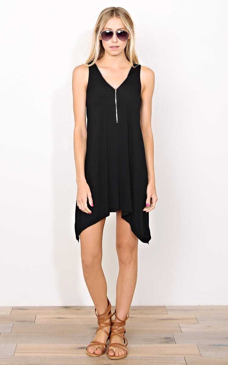 HEART AND HIPS Attack Knit Shift Dress - - Black in Size by Styles For Less