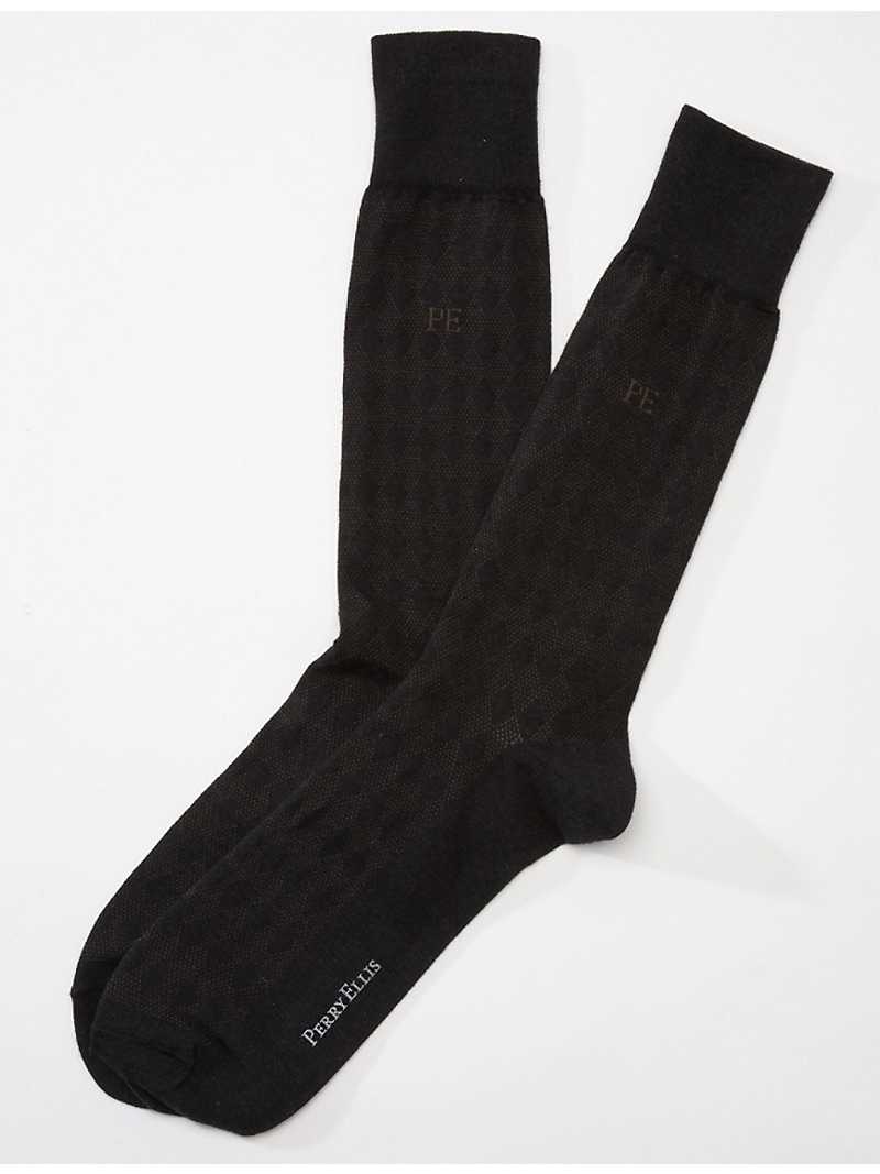 Perry Ellis Pima Checkerboard Portfolio Sock