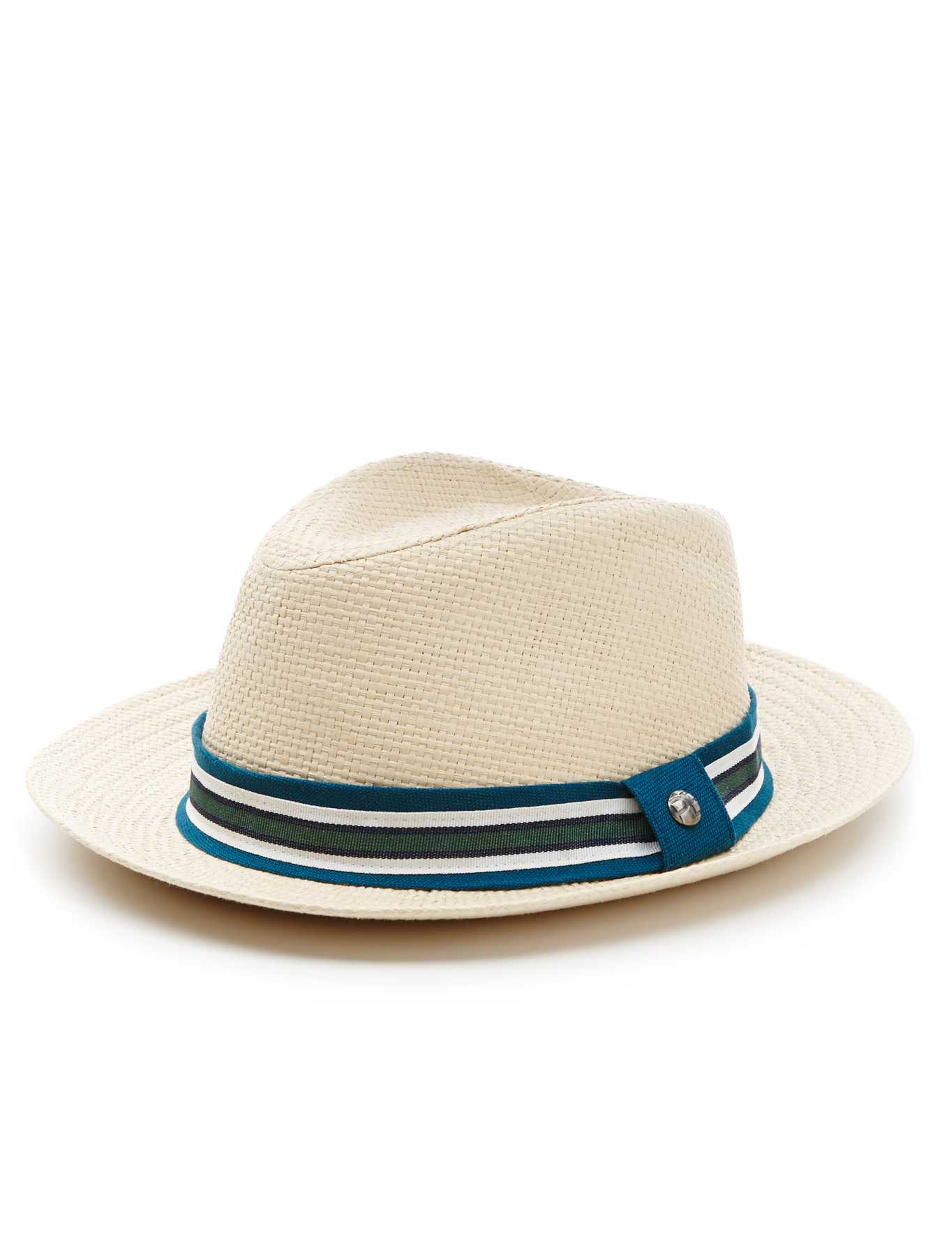 Perry Ellis Straw Panama Fedora