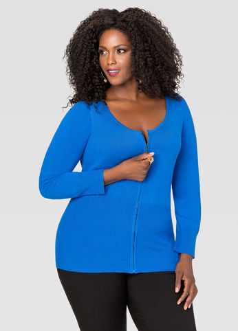 Basic Zip Cardigan