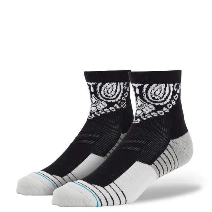 Stance 3Fold Qtr BLK S/M FUSION ATHLETIC Socks