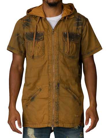 A.K.O.O. MENS Dark Beige Clothing / Button Down Shirts