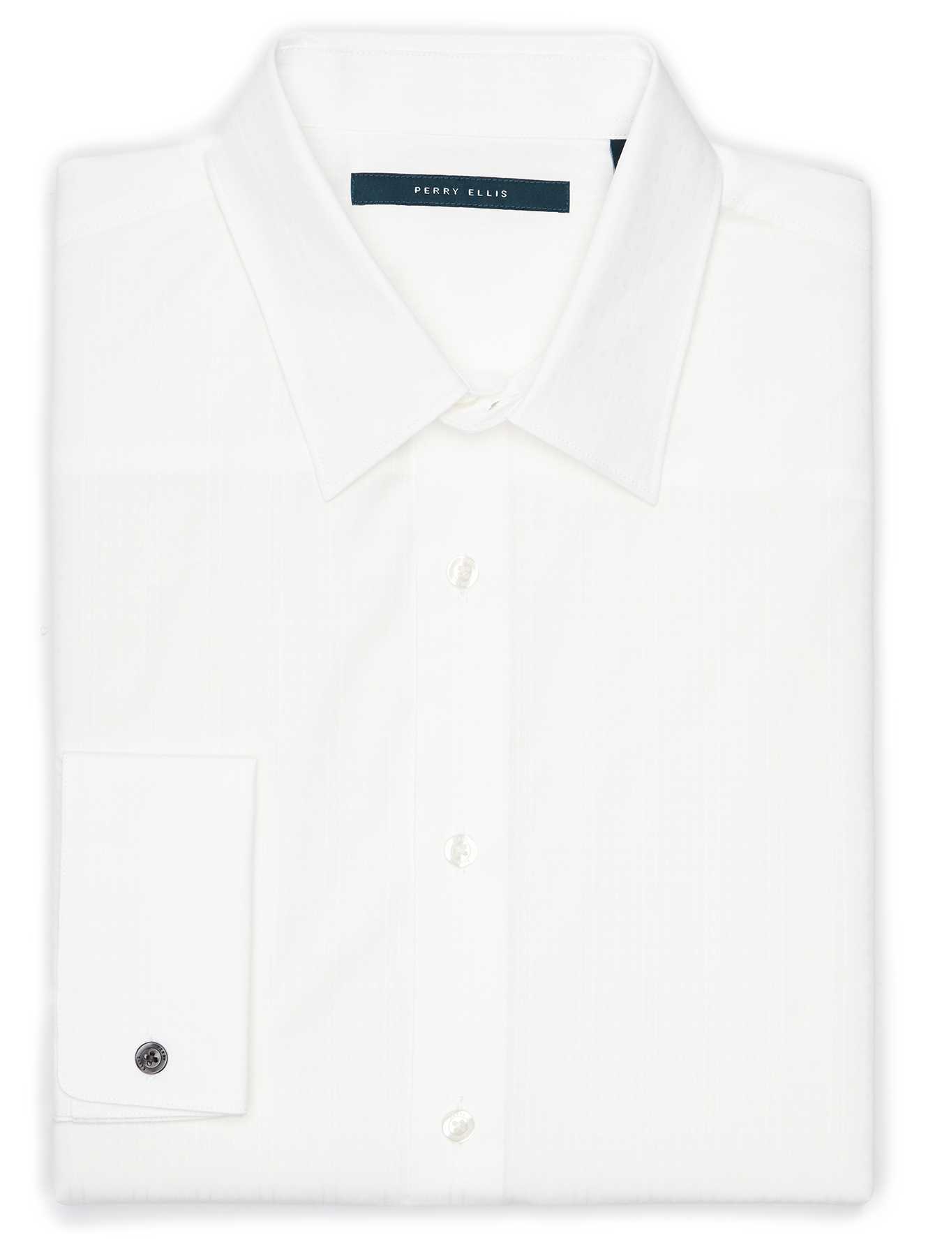 Perry Ellis Textured Dobby French Cuff Shirt