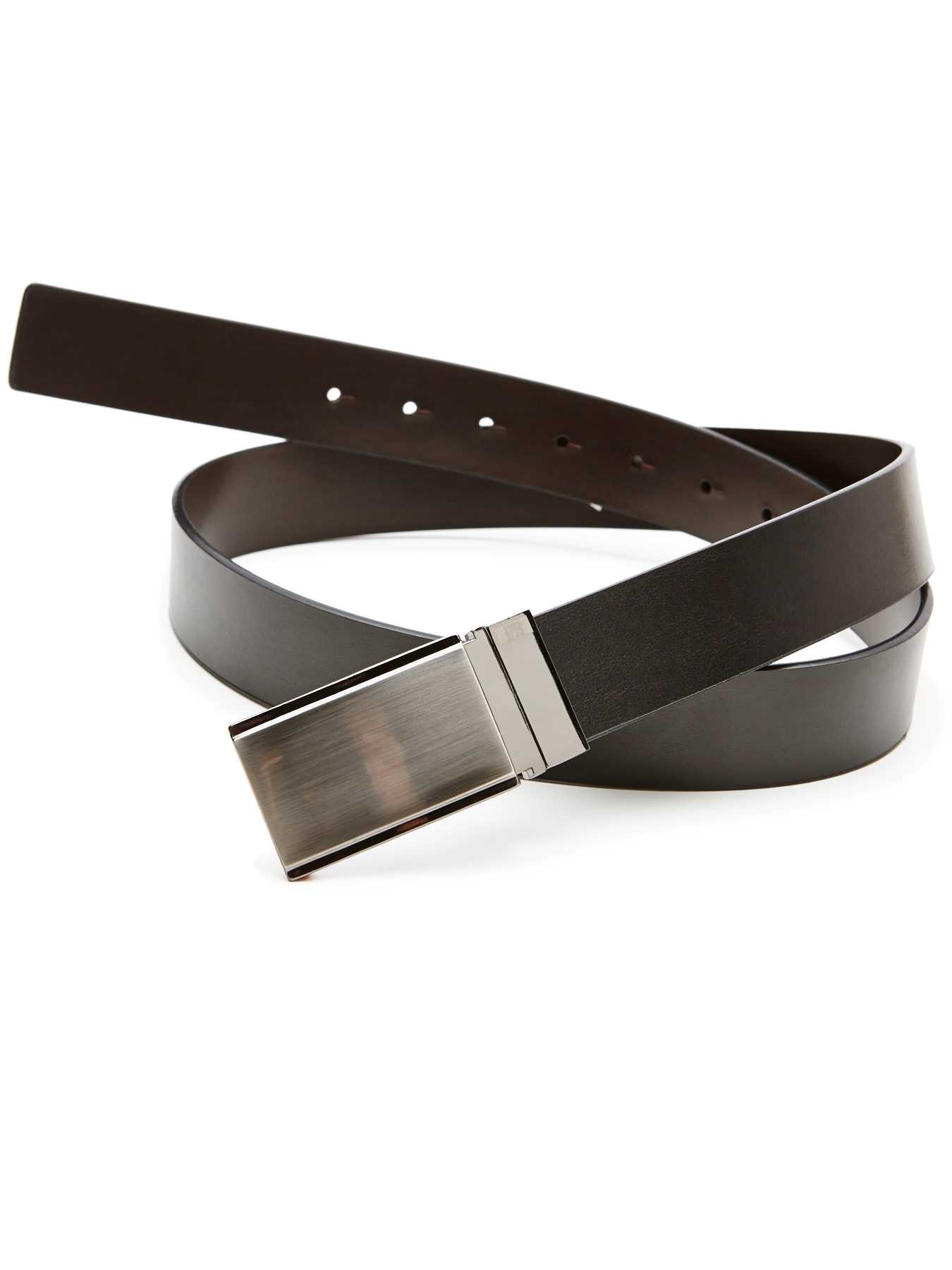 Perry Ellis First Plaque Leather Belt