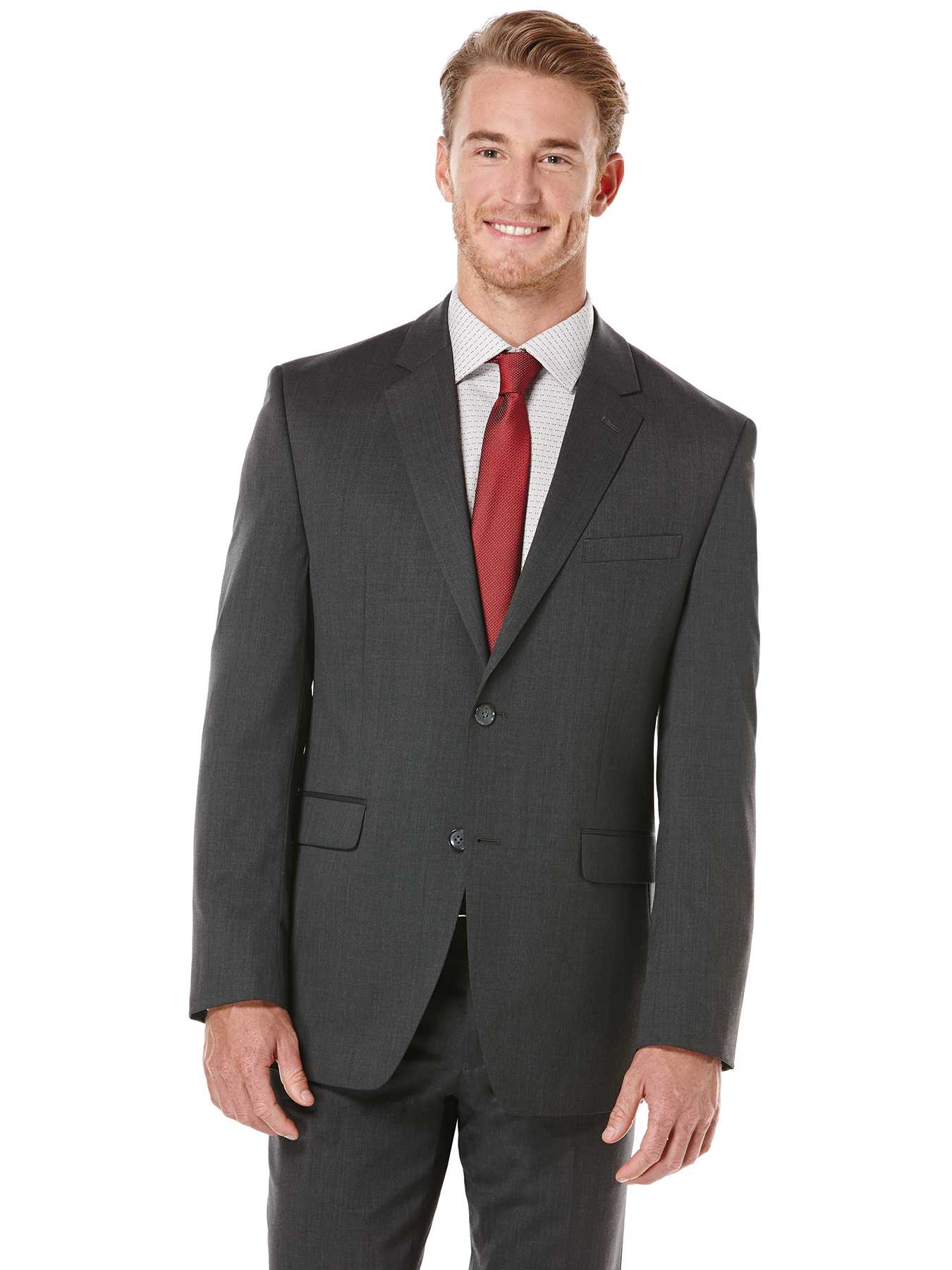 Perry Ellis Charcoal Solid Suit Jacket