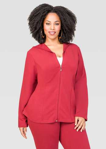 MÃ©lange Back Flounce Active Jacket