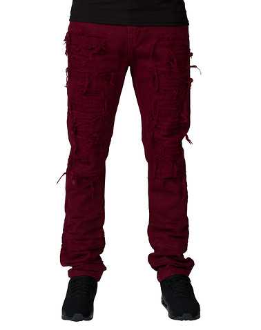DECIBEL MENS Burgundy Clothing / Jeans