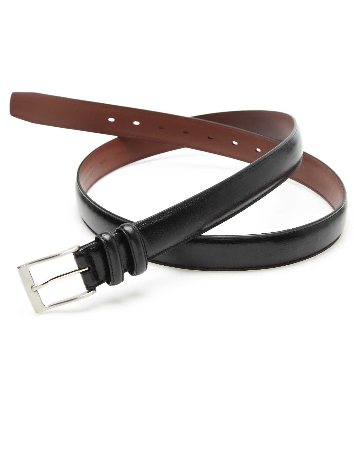 Perry Ellis Big and Tall Milled Luggage Leather Belt