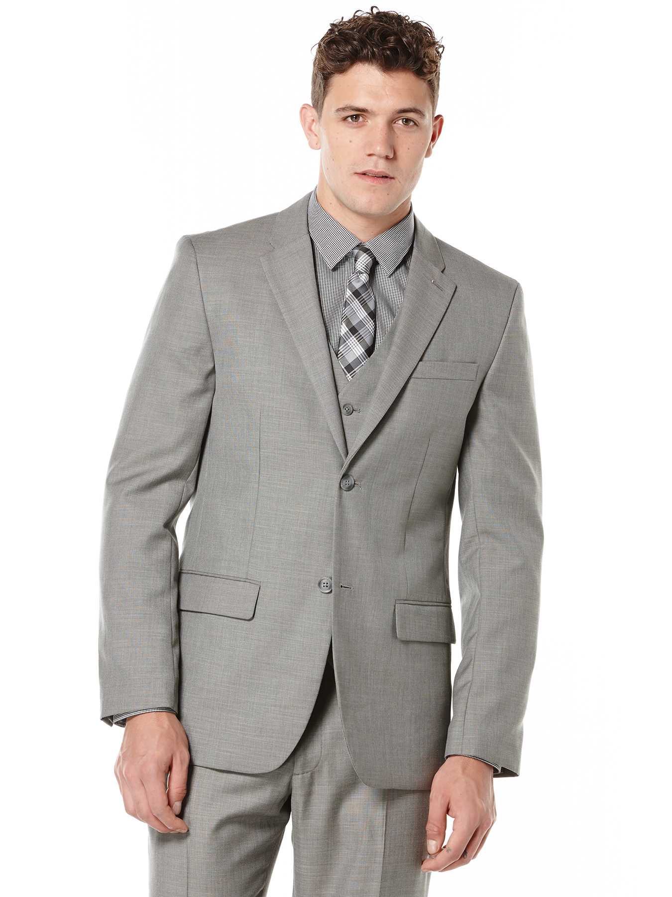 Perry Ellis Big and Tall Two Toned Twill Suit Jacket