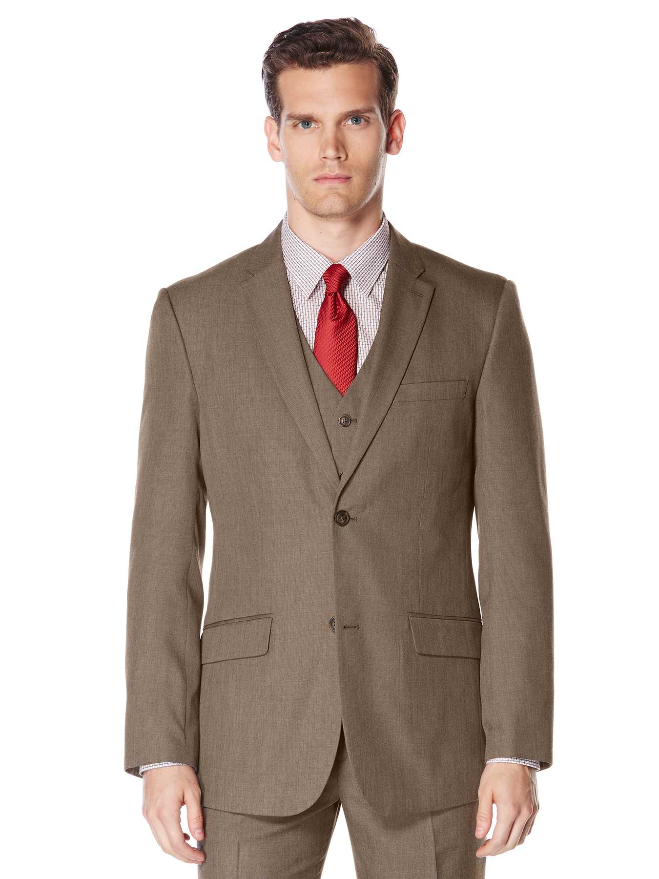 Perry Ellis Big and Tall Subtle Pattern Twill Suit Jacket