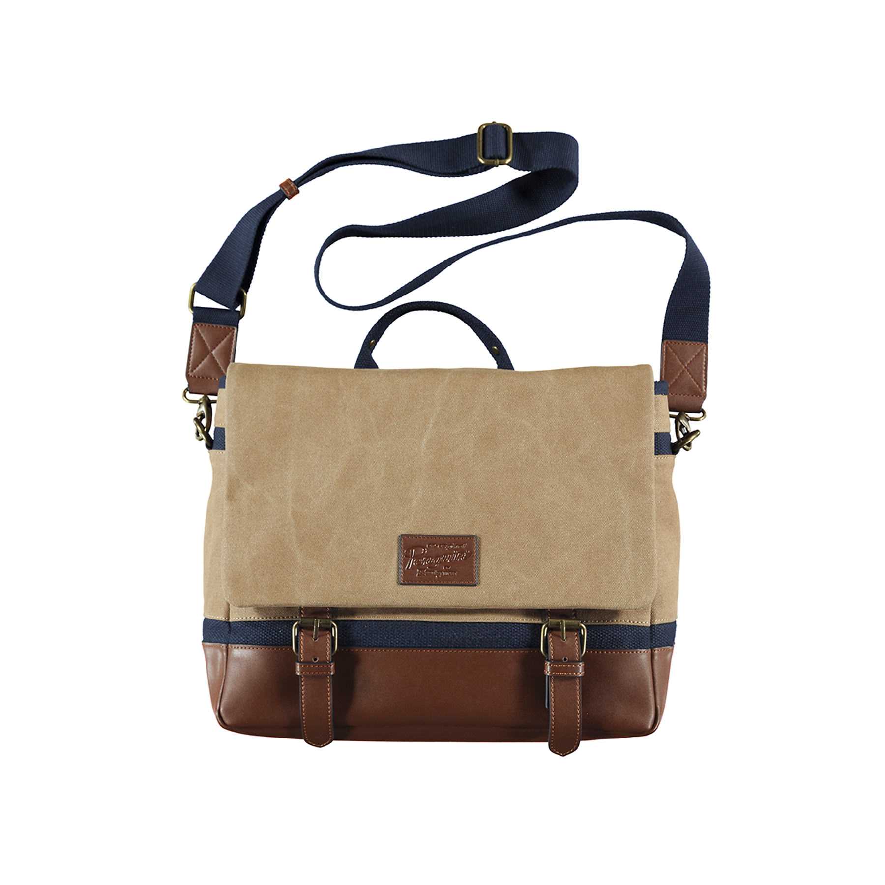 Original Penguin CANVAS AND LEATHER FLAP MESSENGER