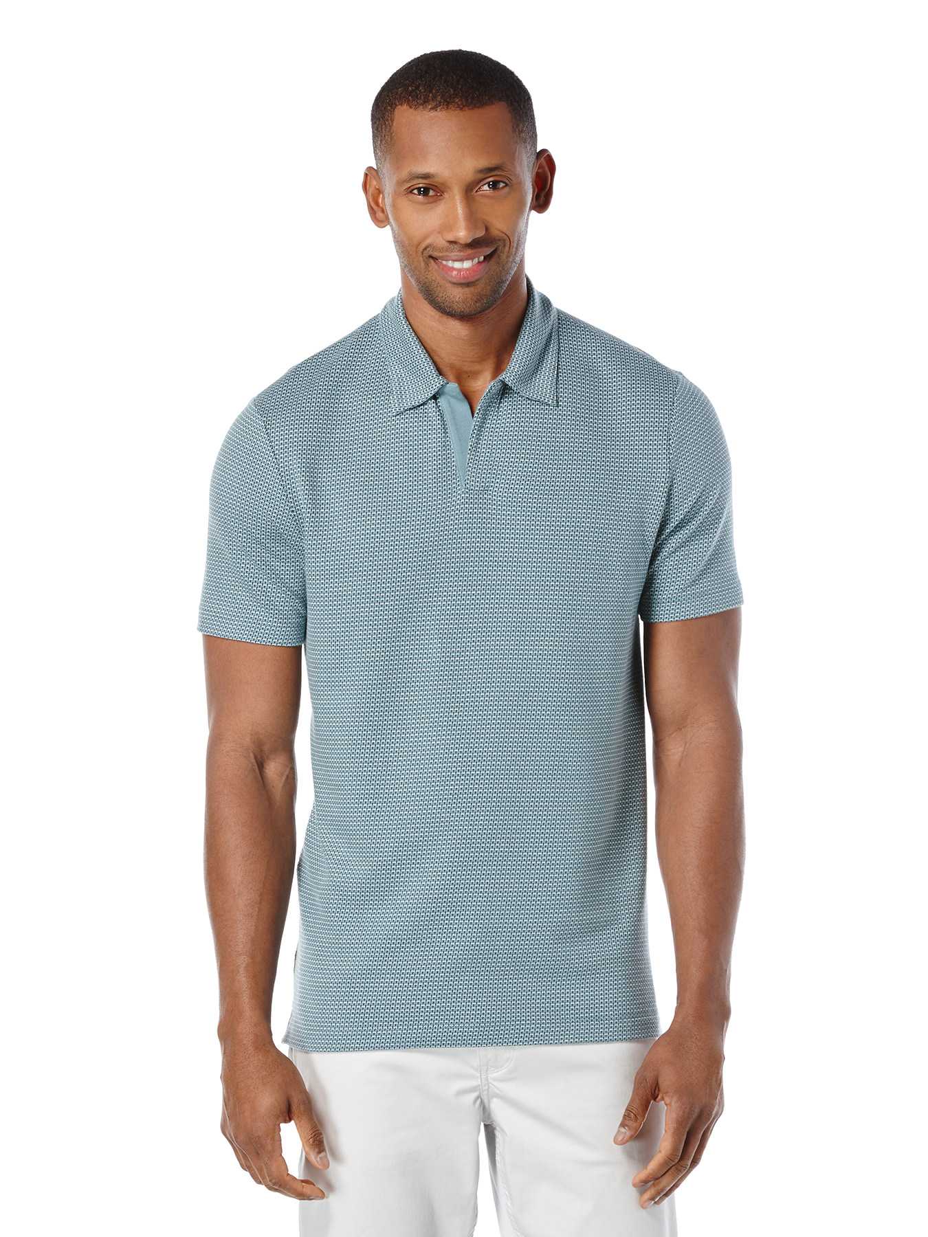Perry Ellis Short Sleeve Jacquard Polo
