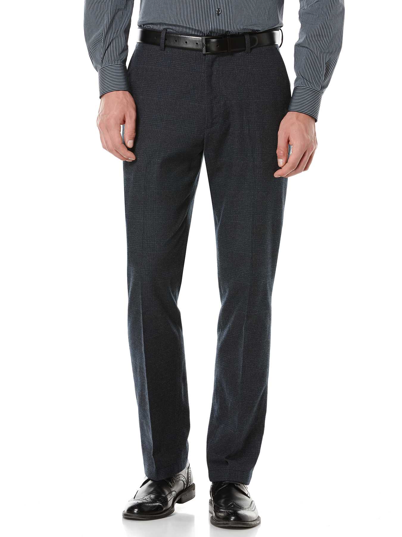 Perry Ellis Slim Fit Brushed Glen Plaid Suit Pant