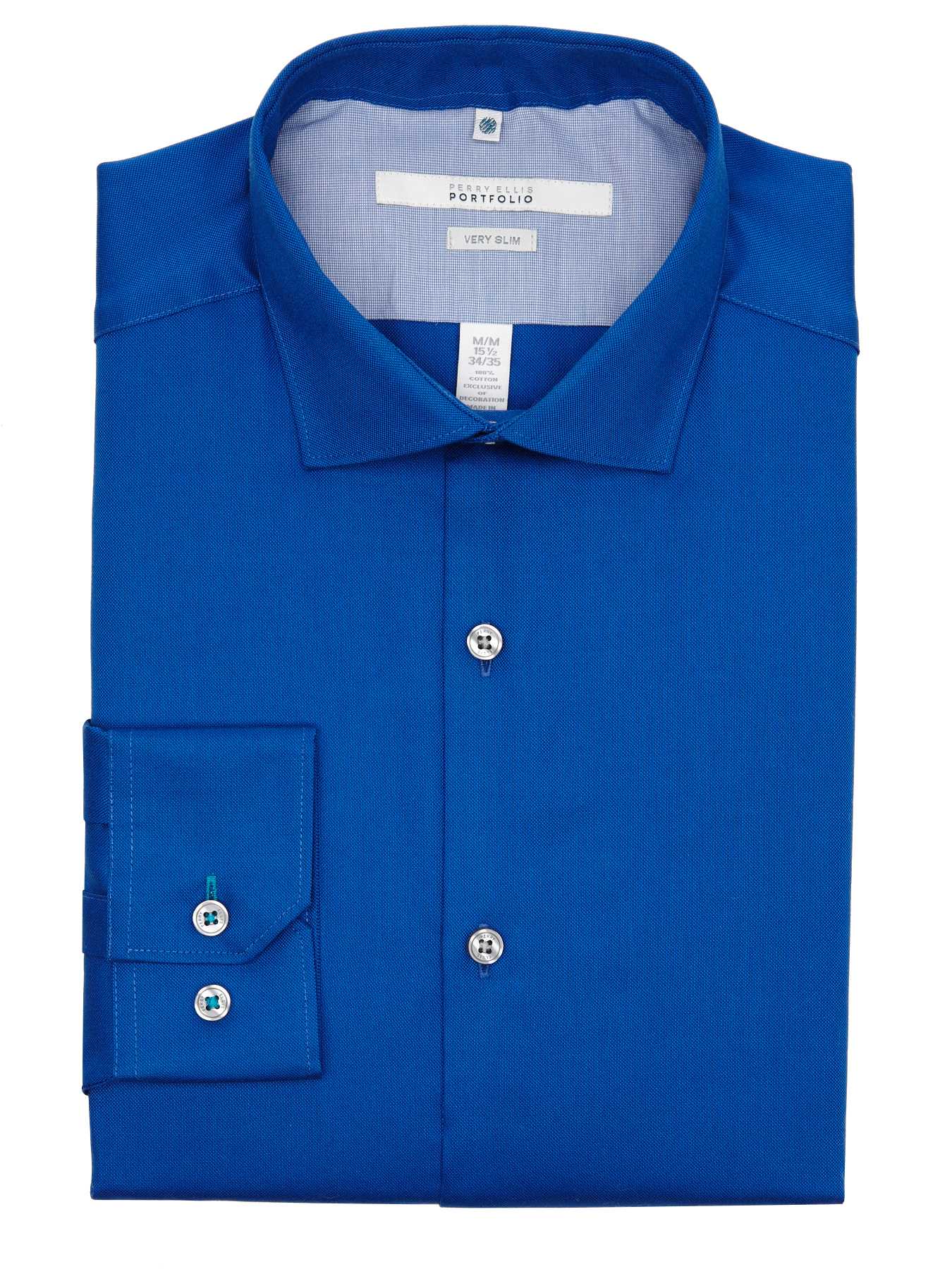 Perry Ellis Very Slim Solid Oxford Dress Shirt