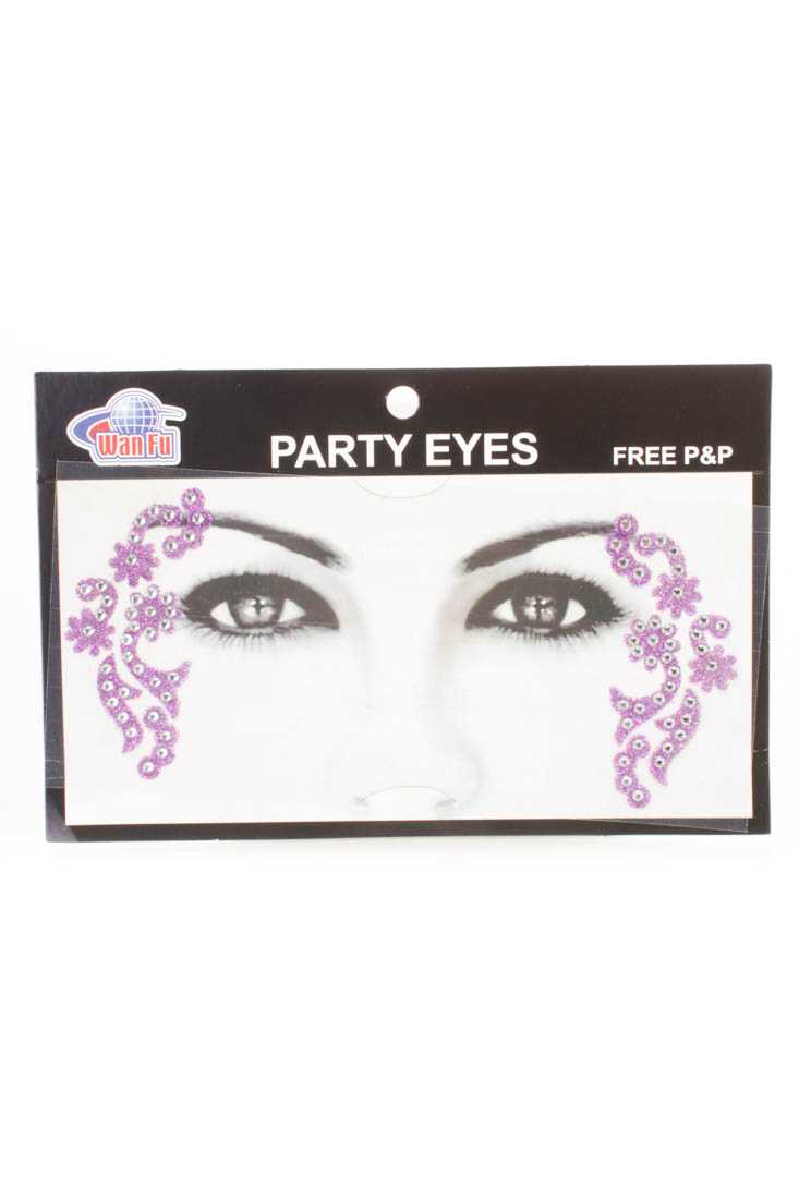 Purple Silver Body Crystal Tattoos