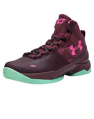 UNDER ARMOUR BOYS Burgundy Footwear / Sneakers