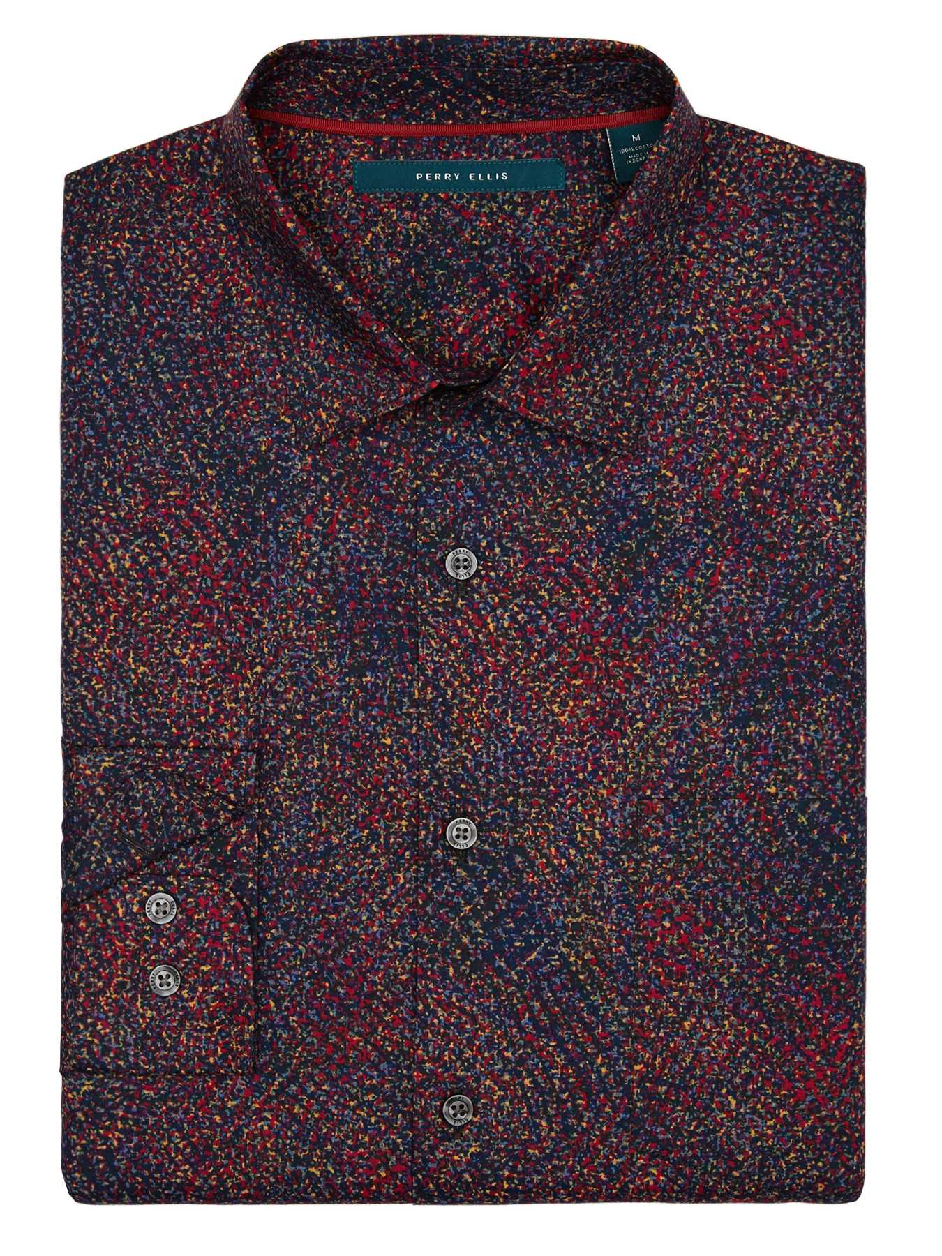 Perry Ellis Big and Tall Speckle Print Shirt