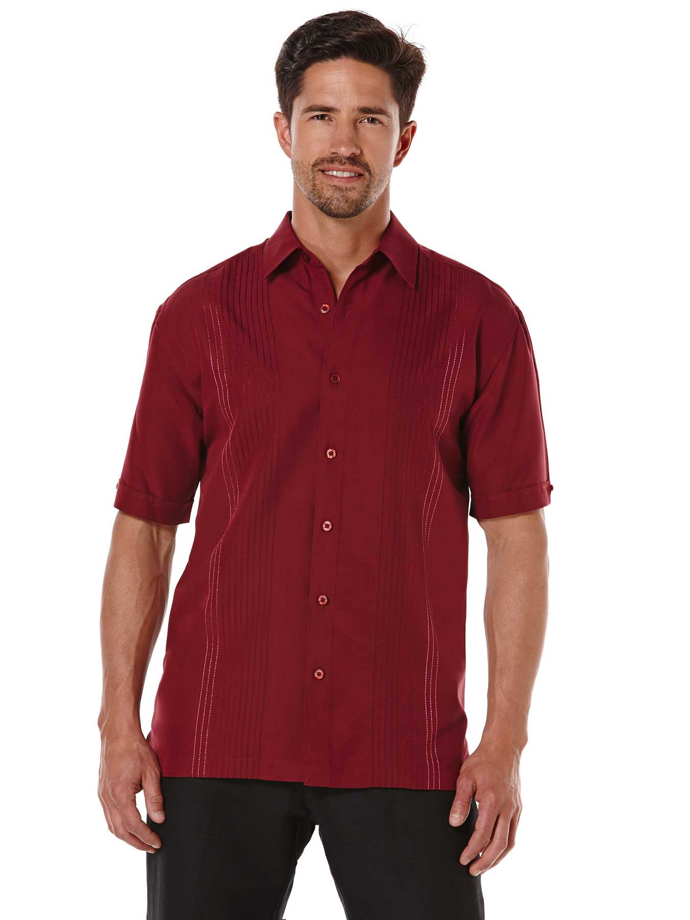 Cubavera Short Sleeve Ombre Embroidered Shirt