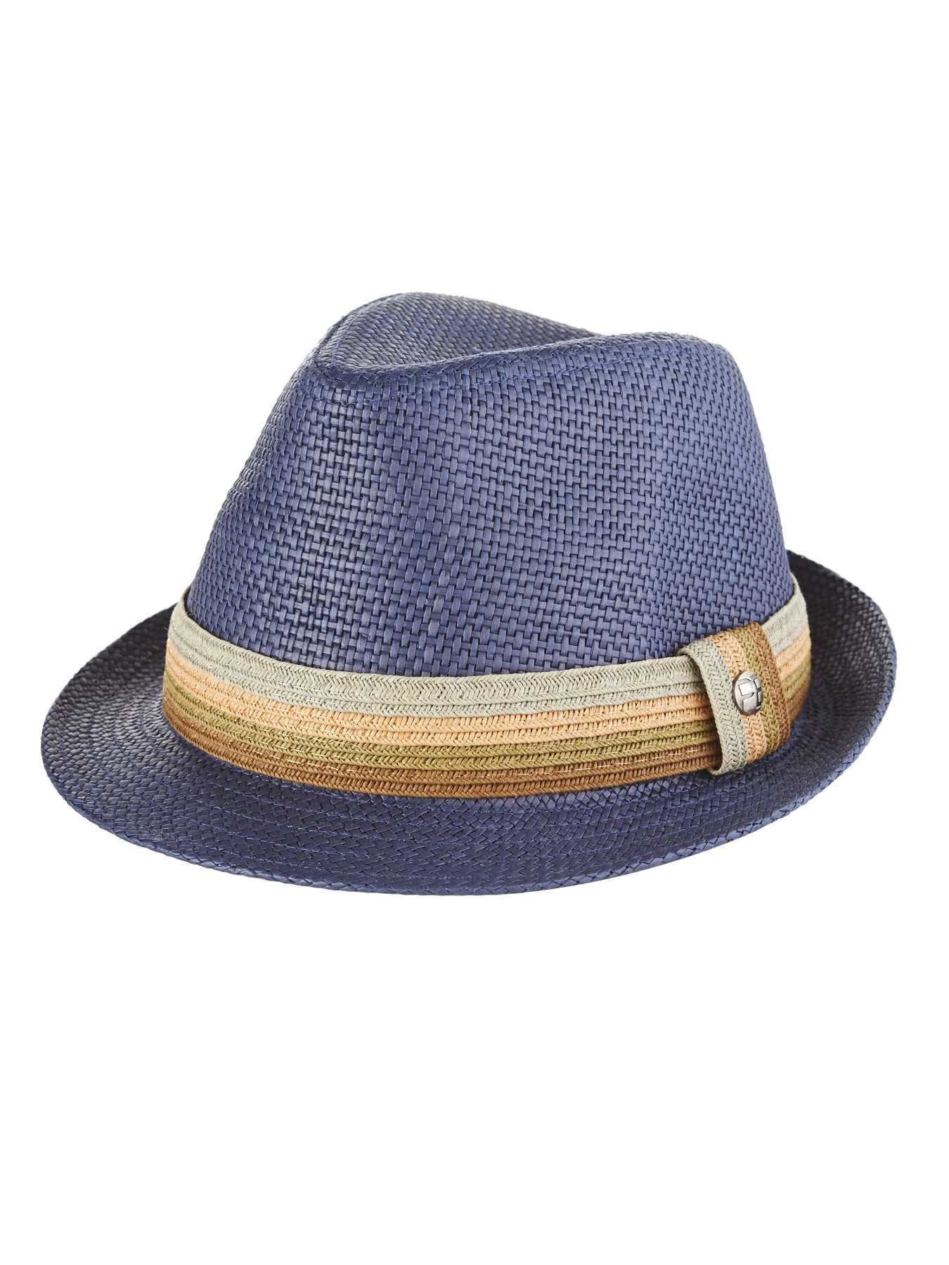 Perry Ellis Braid Band Straw Fedora