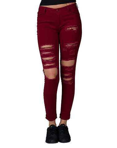 ESSENTIALS WOMENS Burgundy Clothing / Bottoms