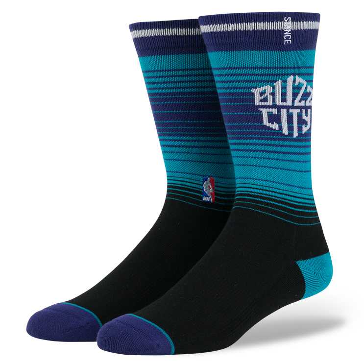 Stance Hornets Casual Logo BLK L NBA Casual Socks