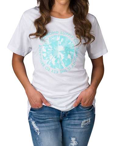 DIAMOND SUPPLY WOMEN WOMENS White Clothing / Tops
