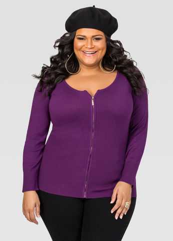 Basic Zip Cardigan